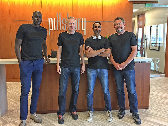 Pillsbury local team (From left to right) Thomas Tiop, Christian Salaman, Mustapha Parekh, and Martin Bridges at its San Diego Office.