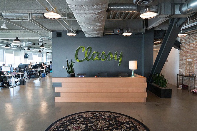 Classy’s office in San Diego. Classy becomes the latest San Diego technology firm to raise a $100 million-plus funding round following companies like ClickUp, Tealium, and Flock Freight. Photo Courtesy of Classy.