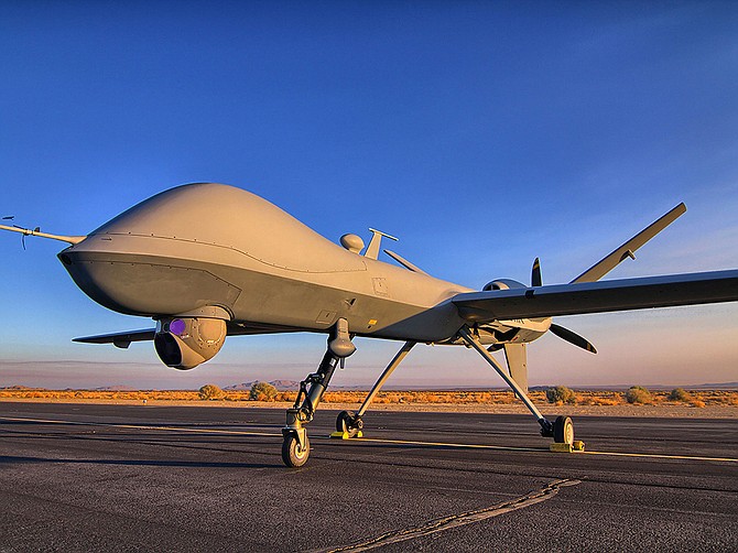 The Department of the Navy has signed an $11.2 million deal with General Atomics Aeronautical Systems Inc. to buy the services of contractor-owned and contractor-operated MQ-9 Reaper aircraft, similar to the one shown. The deal runs through August. Photo courtesy of General Atomics Aeronautical Systems Inc.