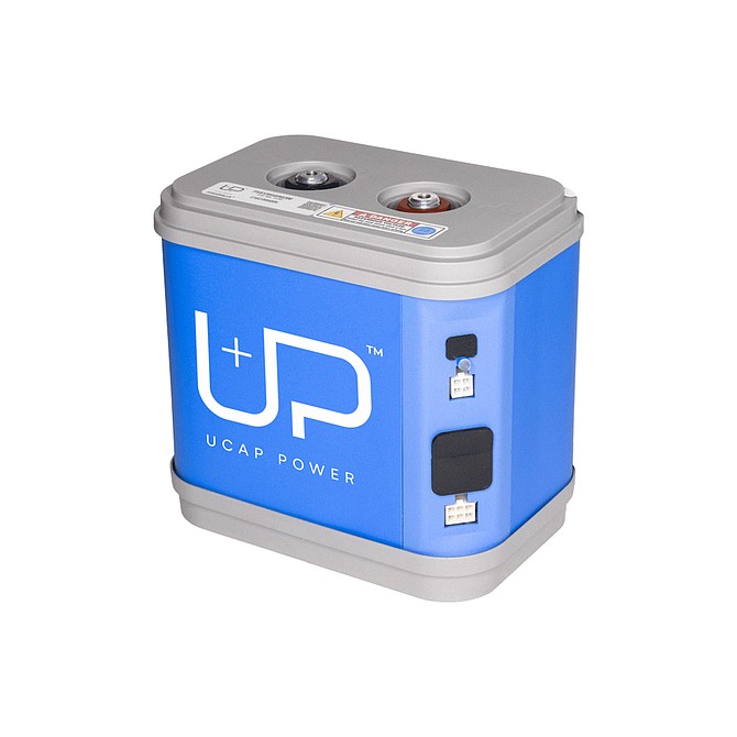 Photo courtesy of UCAP Power. UCAP Power’s Ultracapacitor systems use sustainable based products offering a long-lasting source of reliable high-power energy storage that can help eliminate lead-acid and other hazardous materials in batteries.